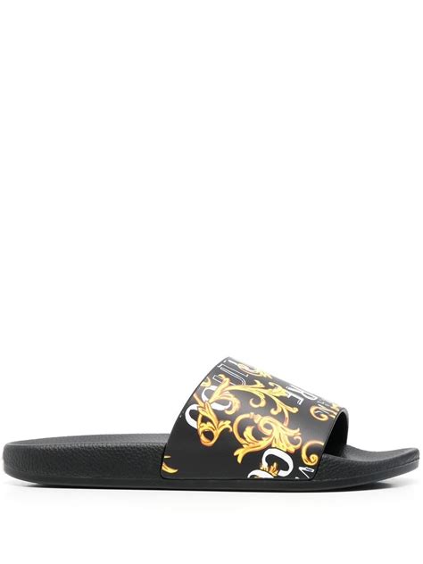 versace jeans couture slides women's.